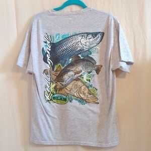 Reel Legends Gray Tee Shirt Large